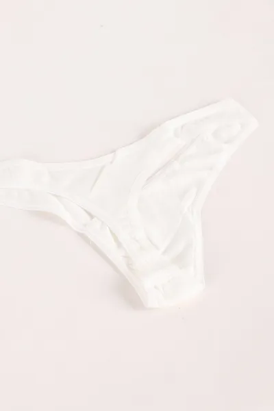 Beyaz Berrak Brazilian Model Kadın Tanga 372147