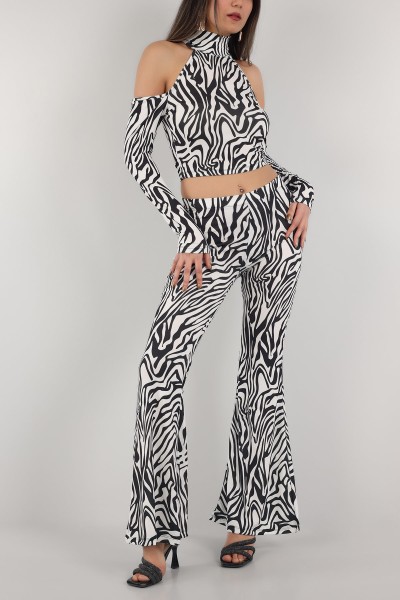 Beyaz Bluz Pantolon İkili Takım 153249
