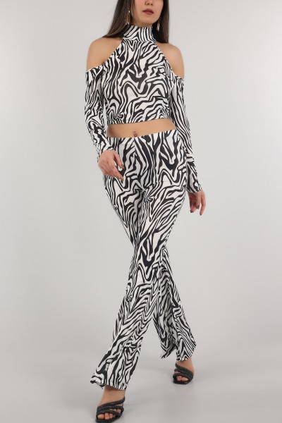 Beyaz Bluz Pantolon İkili Takım 153249
