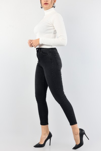 Beyaz Boğazlı Fitilli Crop Bluz 88755
