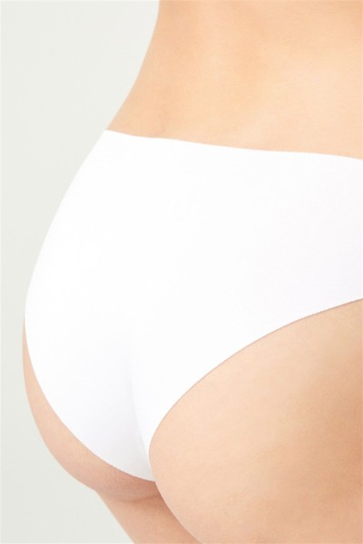 Beyaz CH0462 Klasik Basic Lazer Kesim Kadın Bikini Külot 183487