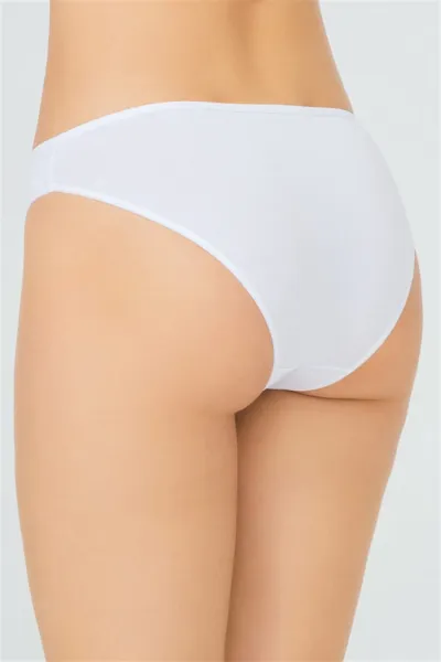 Beyaz CH0849 Basic Pamuklu Kadın Bikini Külot 237119