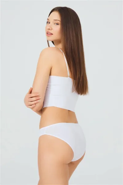 Beyaz CH0849 Basic Pamuklu Kadın Bikini Külot 237119