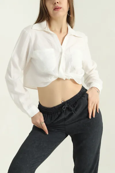 beyaz-cift-cep-onu-bagli-bayan-crop-gomlek-336866