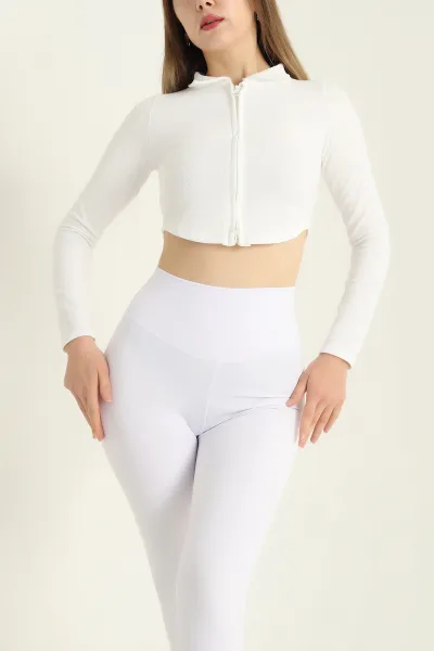 Beyaz Çift Taraflı Ottoman Bluz -T 296543
