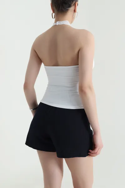 Beyaz Dantelli Sandy Kadın Bluz 462089