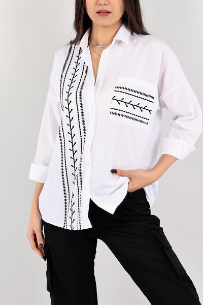 beyaz-desenli-bayan-dokuma-gomlek-103733