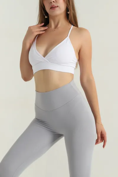Beyaz Destekli İp Askılı Kadın Büstiyer 391340