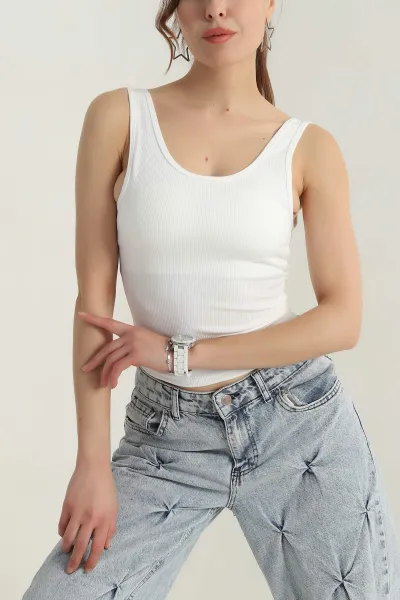 Beyaz Destekli Kalın Askılı Kadın Büstiyer 411503