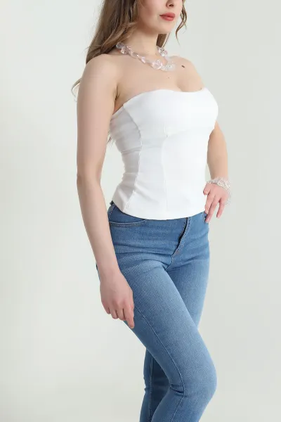 Beyaz Destekli Oysho Kadın Bluz 464816
