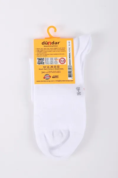 Beyaz Dört Mevsim Kadın Modal Konç Çorap 36-40 422978