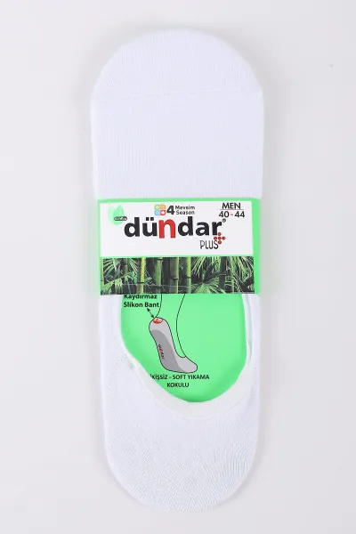 Beyaz Erkek Bambu Babet Çorap (40-44) 422679