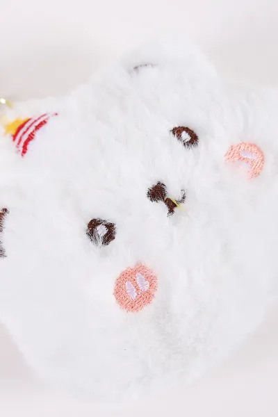 Beyaz Figürlü Nakışlı Peluş Anahtarlık&Çanta Süsü 445959