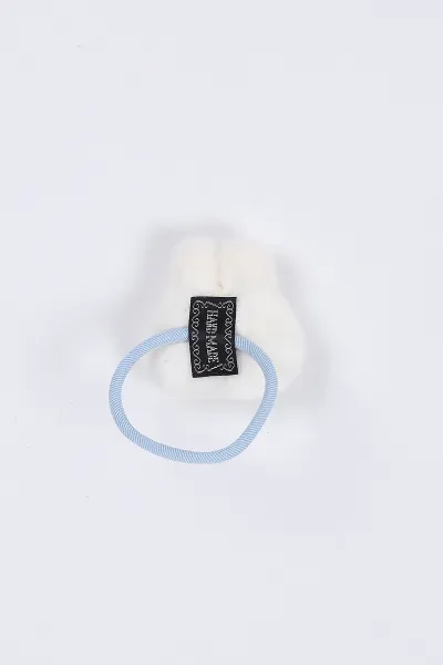 Beyaz Figürlü Peluş Lastik Toka 401691