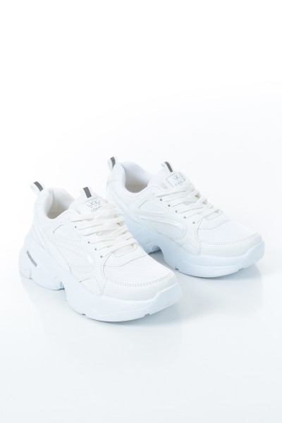 Beyaz File Detay Bağcıklı Spor Ayakkabı 149358