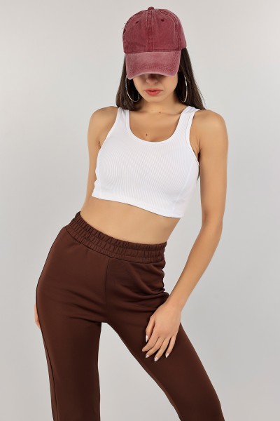 Beyaz Fitilli Halter Yaka Büstiyer 141606