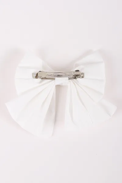 Beyaz Fiyonk Model Poplin Kumaş Otomatik Toka 450151