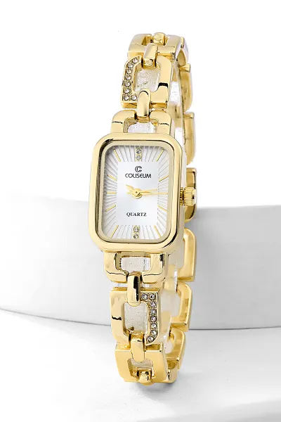 Beyaz Gold   Şık Kadın Saat 480106