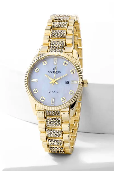Beyaz Gold Takvimli Kadın Saat 476756