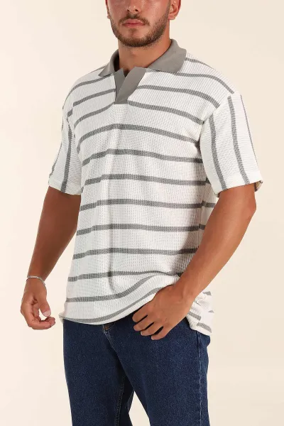 beyaz-gri-cizgili-oversize-polo-yaka-erkek-triko-tisort-269206