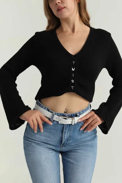 Beyaz Gümüş Kare Tokalı Kadın Kemer 393531