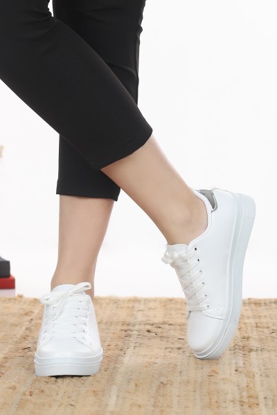 Beyaz Gümüş Spor Ayakkabı 101567
