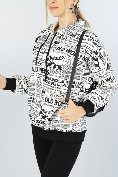 Beyaz İçi şardonlu Bayan Sweat 53425