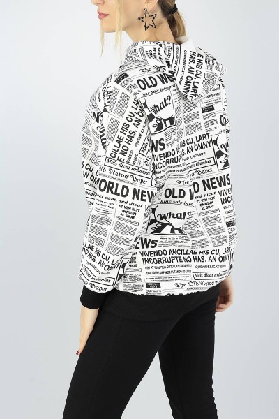 Beyaz İçi şardonlu Bayan Sweat 53425