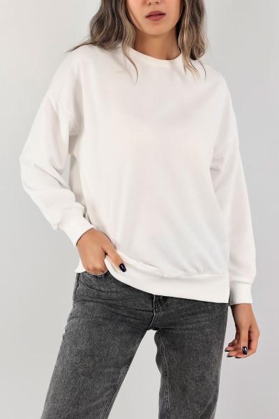 Beyaz İki İp Bayan Sweat 126653