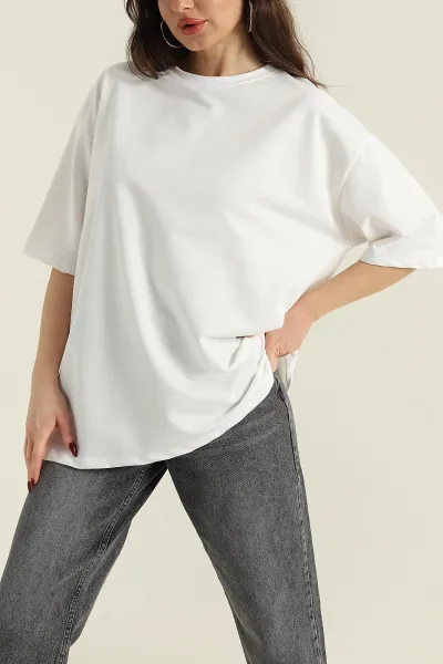 beyaz-iki-ip-bisiklet-yaka-kadin-oversize-tisort-423915