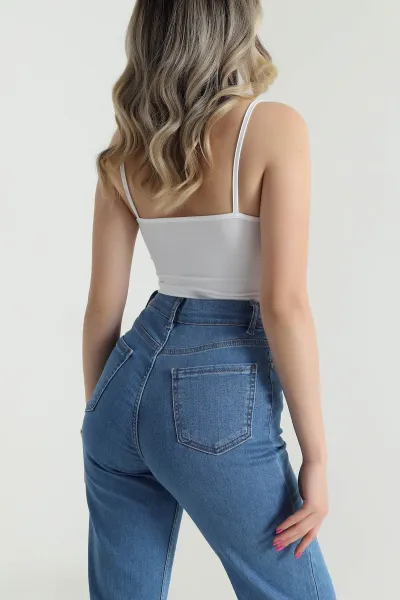 Beyaz İp Askılı Dalgıç Kadın Büstiyer 482368