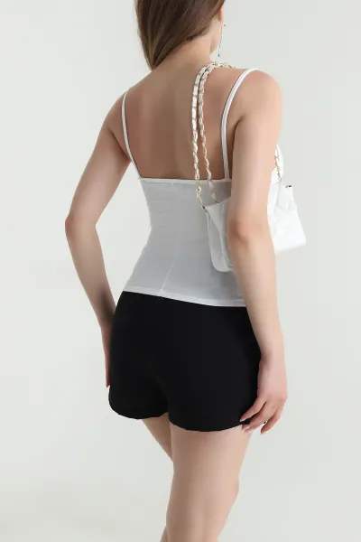 Beyaz İp Askılı Sandy Kadın Bluz 476482