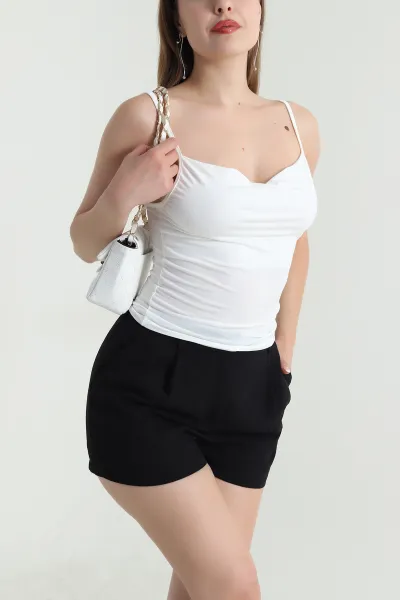 Beyaz İp Askılı Sandy Kadın Bluz 476482