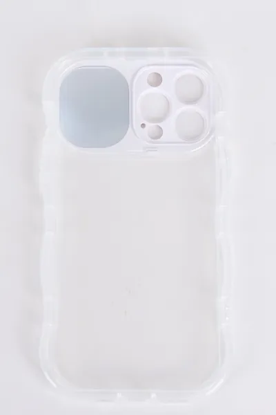 Beyaz İphone 14 Pro Uyumlu Light Şeffaf Yumuşak Ayna Özellikli Telefon Kılıfı 343929