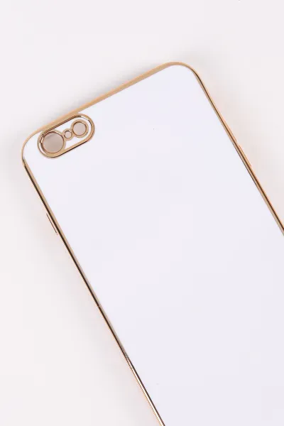 Beyaz İphone 6 Plus Uyumlu Kamera Korumalı Tpu Silikon Telefon Kılıfı 467016