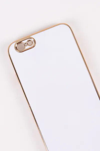 Beyaz İphone 6 Uyumlu Kamera Korumalı Tpu Silikon Telefon Kılıfı 467019
