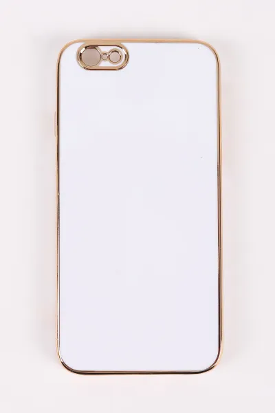 Beyaz İphone 6 Uyumlu Kamera Korumalı Tpu Silikon Telefon Kılıfı 467019