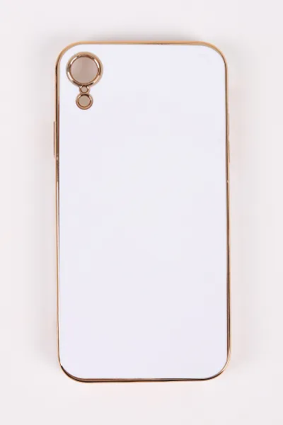 Beyaz İphone XR Uyumlu Kamera Korumalı Tpu Silikon Telefon Kılıfı 467028