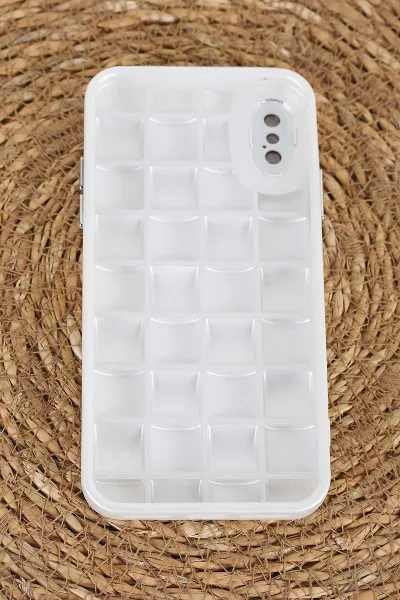 Beyaz İPhone XS Uyumlu Air Serisi Kamera Korumalı 3D Tasarımlı Sert Silikon Telefon Kılıfı 404050