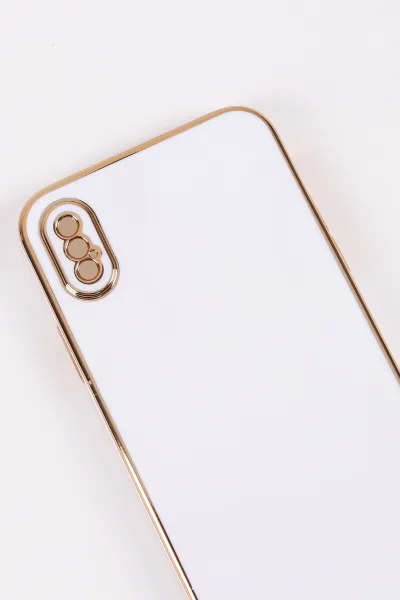 Beyaz İphone X/XS Uyumlu Kamera Korumalı Tpu Silikon Telefon Kılıfı 467029