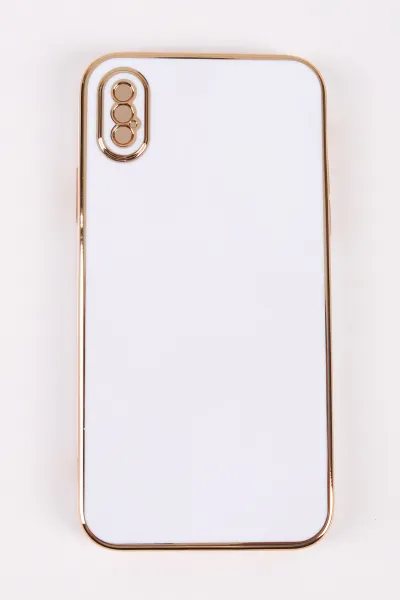 Beyaz İphone X/XS Uyumlu Kamera Korumalı Tpu Silikon Telefon Kılıfı 467029