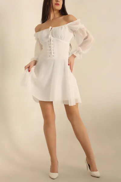 beyaz-kus-gozu-bagcikli-sifon-elbise-237912
