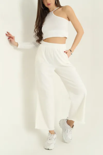 beyaz-lazer-kesim-bel-lastikli-bayan-gabardin-pantolon-332717