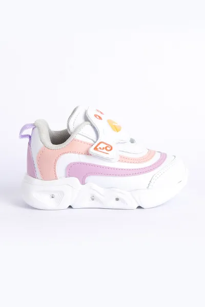 beyaz-lila-22-25-bebe-isikli-seritli-kalin-taban-bebek-spor-ayakkabi-304471