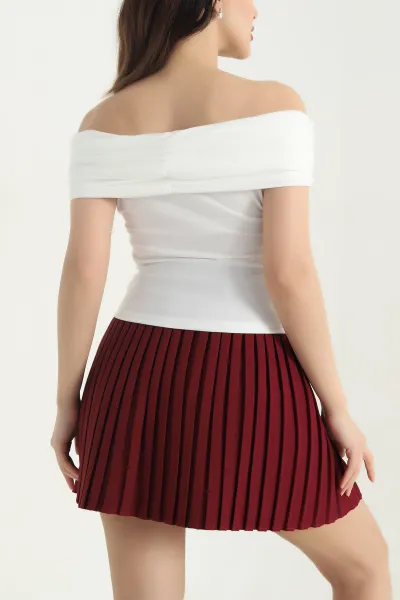 Beyaz Madonna Yaka Sendy Kadın Bluz 342956