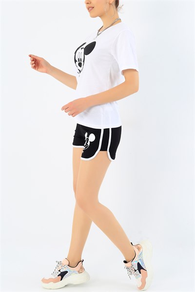 Beyaz Mickey Mouse Pijama Takımı 33218