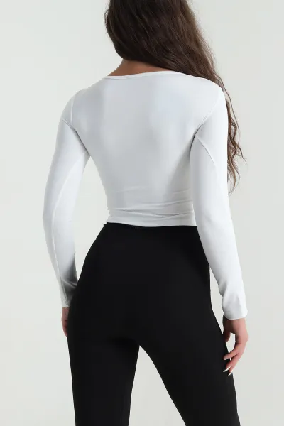 Beyaz Modal Kadın Bluz 484364
