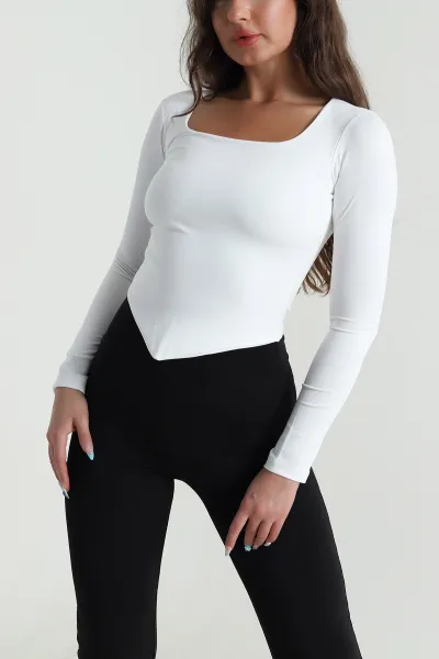 Beyaz Modal Kadın Bluz 484364