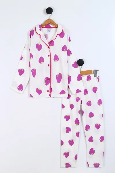 beyaz-mor-8-12-yascilek-baskili-on-dugmeli-kiz-cocuk-pijama-takim-337891