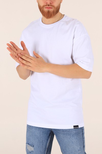 Beyaz Oversize Erkek Tişört 171001